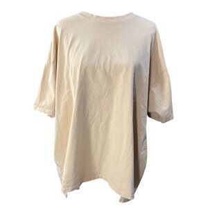 The Foxy Kind T-Shirt Crew Neck Cream Size M Medium Oversized Boxy